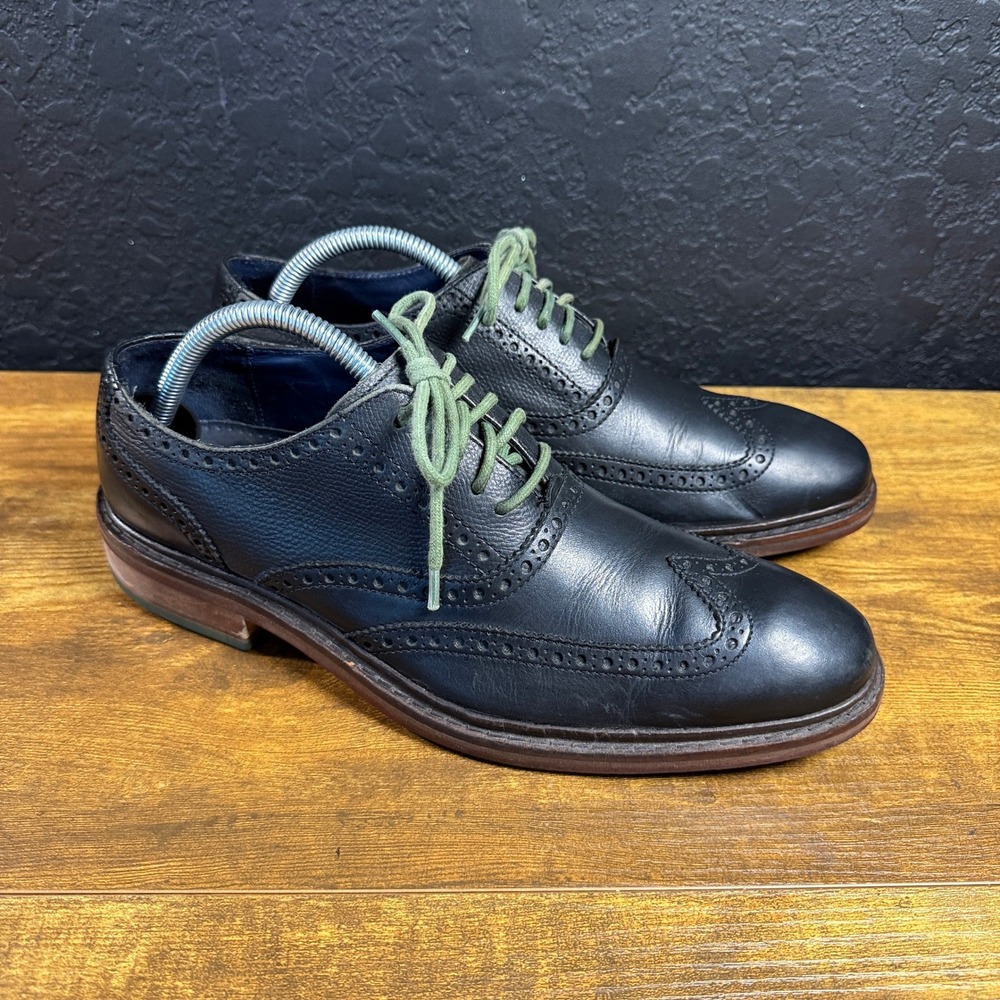 Cole Haan Cambridge C11756 Navy Leather Wingtip Oxford Mens 8.5 M